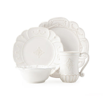 Juliska Jardins du Monde 4 Piece Place Setting - Whitewash